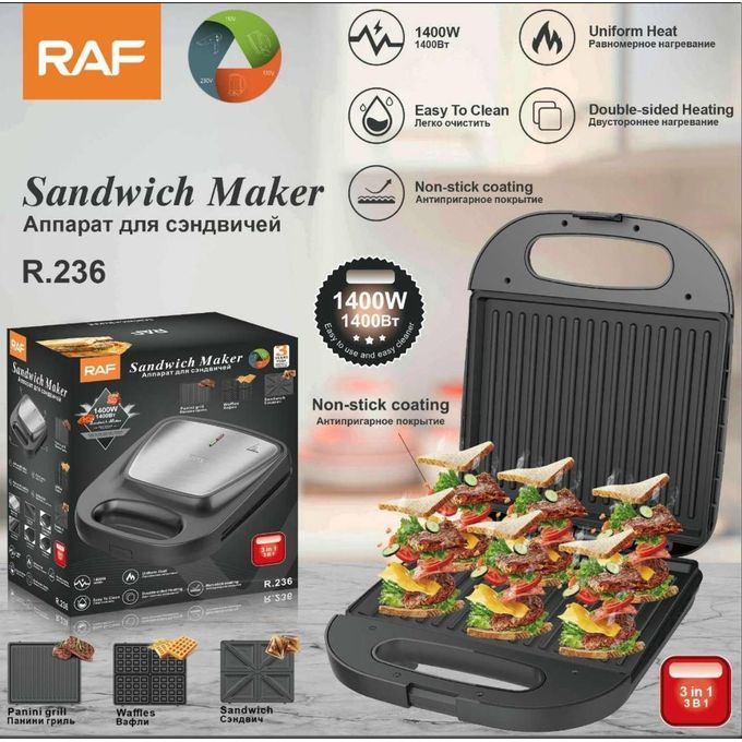 RAF 3-in-1 Sandwich Maker
