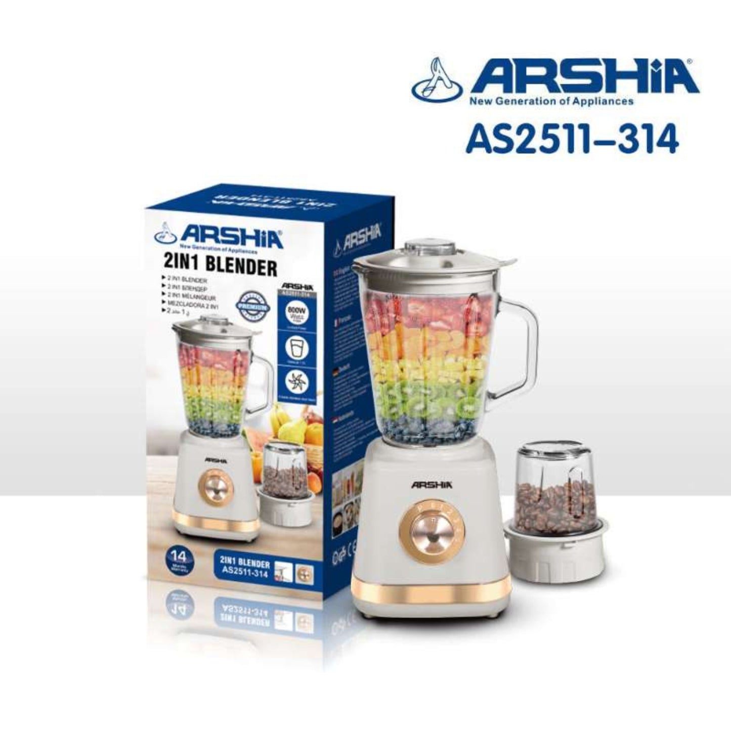 ARSHIA 2-in-1 Blender