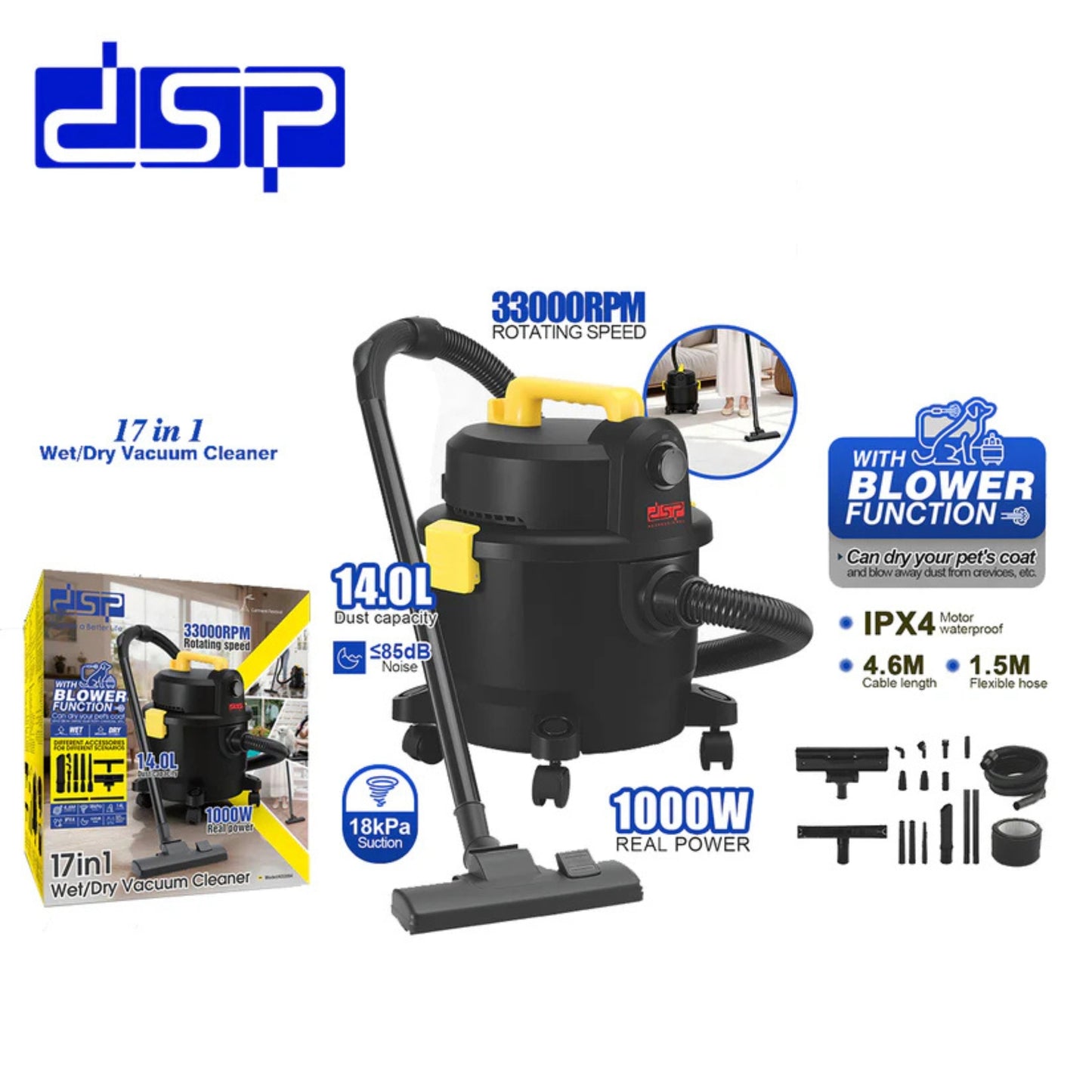 DSP Wet & Dry Vacuum Cleaner