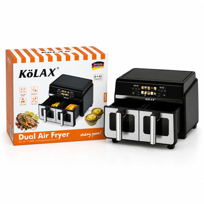Kolax Dual Basket Air Fryer 12L