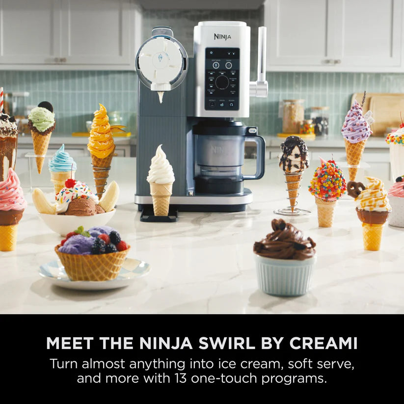 Ninja Swirl by CREAMi 13-in-1 Soft Serve & Ice Cream Maker