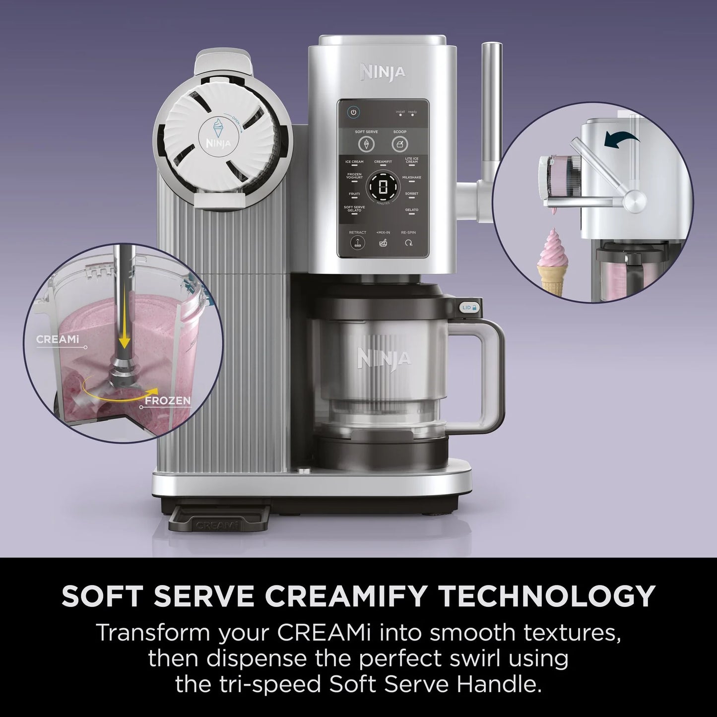 Ninja Swirl by CREAMi 13-in-1 Soft Serve & Ice Cream Maker