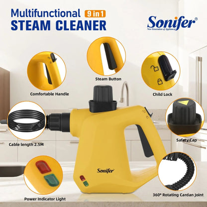 Sonifer 9-in-1 Steam Cleaner