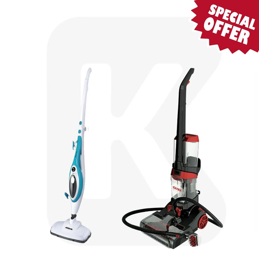 ARSHIA منظف السجاد والأرضيات 2 في 1 + منظف بالبخار